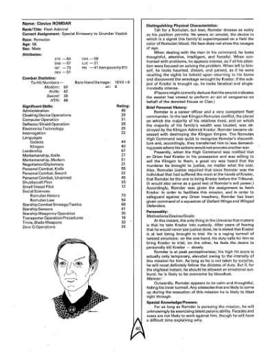 Star Trek RPG: The Triangle Campaign (FASA 2215)