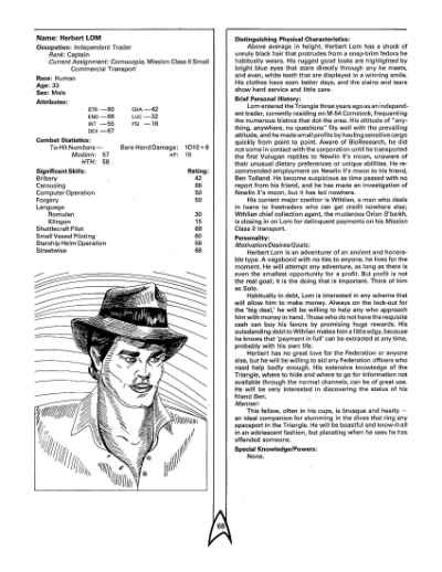 Star Trek RPG: The Triangle Campaign (FASA 2215)