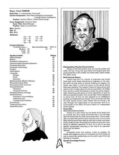 Star Trek RPG: The Triangle Campaign (FASA 2215)