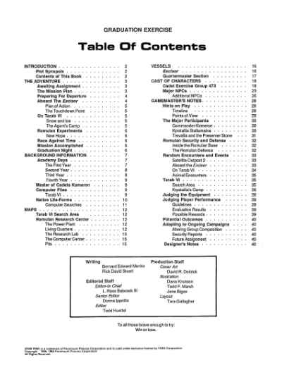 Star Trek RPG: Graduation Exercise (FASA 2216)