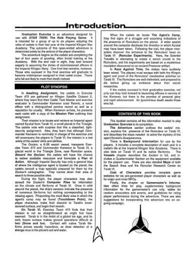 Star Trek RPG: Graduation Exercise (FASA 2216)