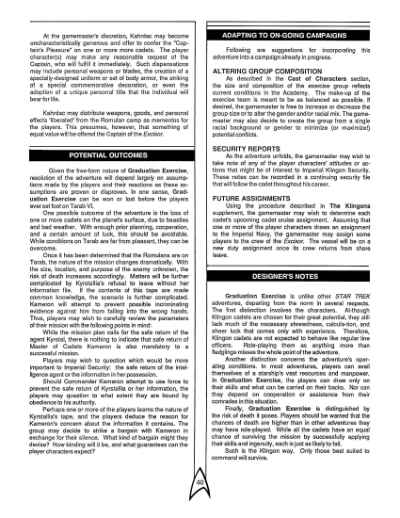 Star Trek RPG: Graduation Exercise (FASA 2216)