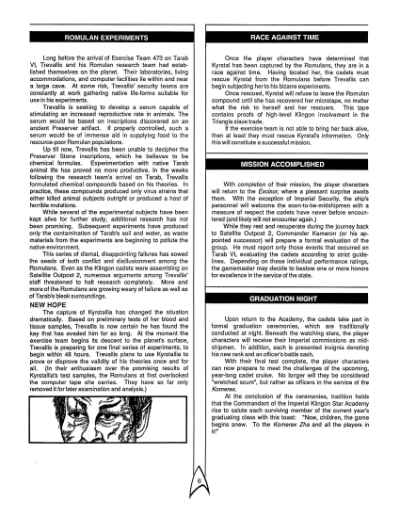 Star Trek RPG: Graduation Exercise (FASA 2216)