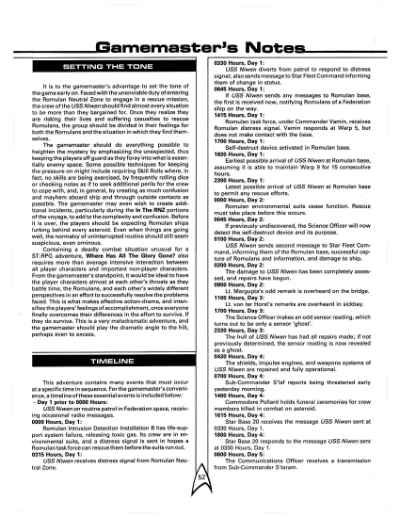 Star Trek RPG: Where Has All The Glory Gone? (FASA 2217)