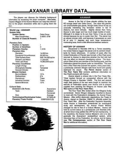 Star Trek RPG: Return to Axanar (FASA 2218)