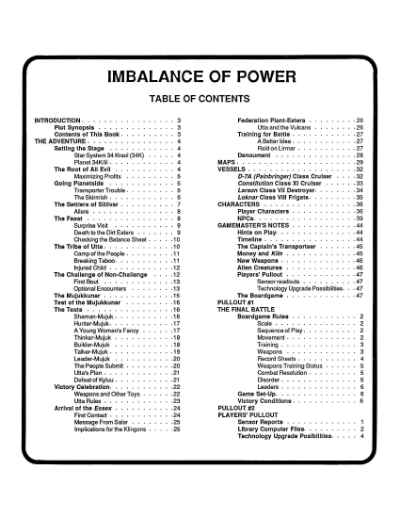 Star Trek RPG: An Imbalance of Power (FASA 2220)