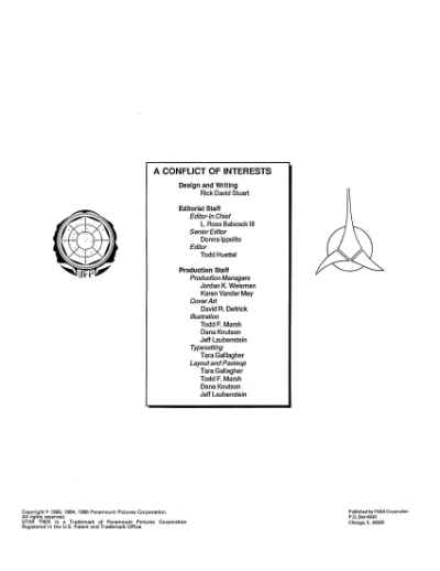 Star Trek RPG: Conflict of Interests (FASA 2222)