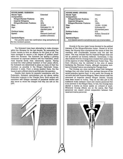 Star Trek RPG: Klingon Intelligence Briefing (FASA 2222)