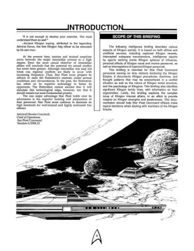 Star Trek RPG: Klingon Intelligence Briefing (FASA 2222)