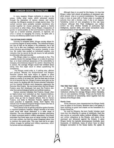 Star Trek RPG: Klingon Intelligence Briefing (FASA 2222)