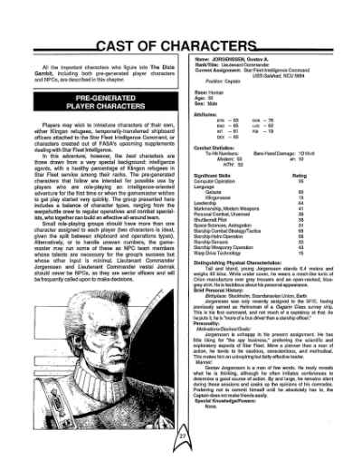 Star Trek RPG: The Dixie Gambit (FASA 2223)
