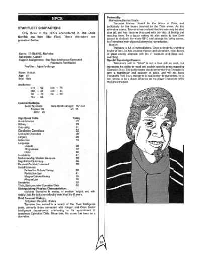 Star Trek RPG: The Dixie Gambit (FASA 2223)