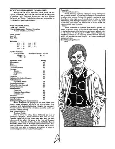 Star Trek RPG: The Dixie Gambit (FASA 2223)