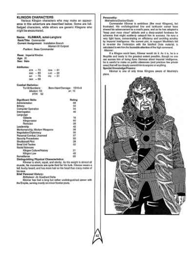 Star Trek RPG: The Dixie Gambit (FASA 2223)