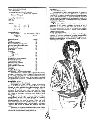 Star Trek RPG: The Dixie Gambit (FASA 2223)
