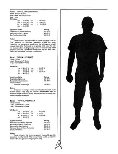 Star Trek RPG: The Dixie Gambit (FASA 2223)