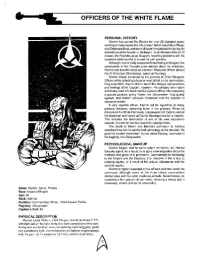 Star Trek RPG: The White Flame (FASA 2225)