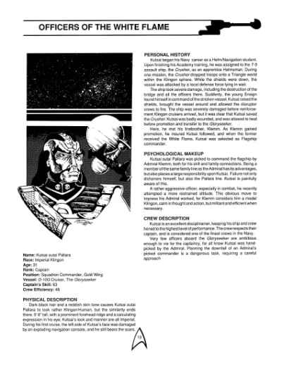 Star Trek RPG: The White Flame (FASA 2225)