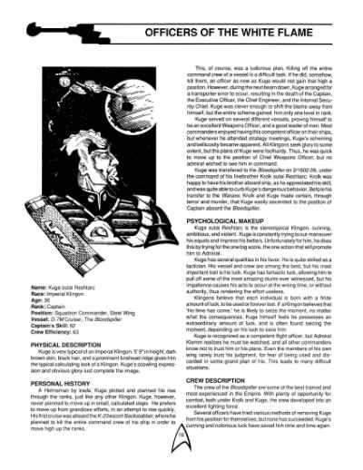 Star Trek RPG: The White Flame (FASA 2225)