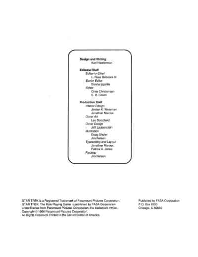 Star Trek RPG: The White Flame (FASA 2225)