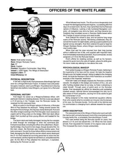 Star Trek RPG: The White Flame (FASA 2225)