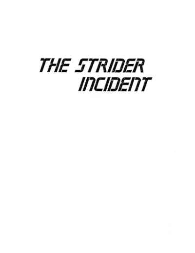 Star Trek RPG: The Strider Incident (2226)