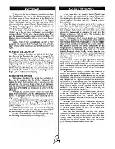 Star Trek RPG: The Strider Incident (2226)