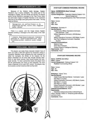 Star Trek RPG: The Strider Incident (2226)