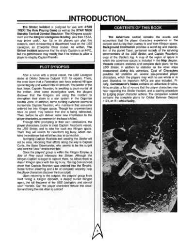 Star Trek RPG: The Strider Incident (2226)