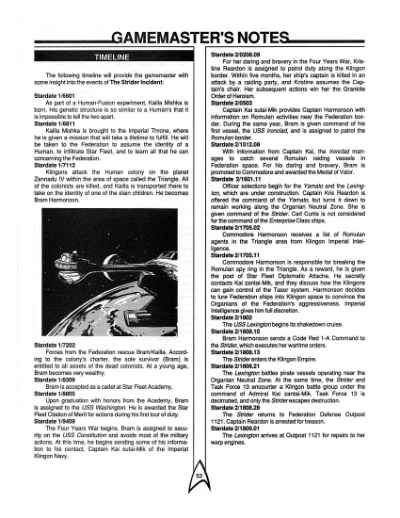Star Trek RPG: The Strider Incident (2226)