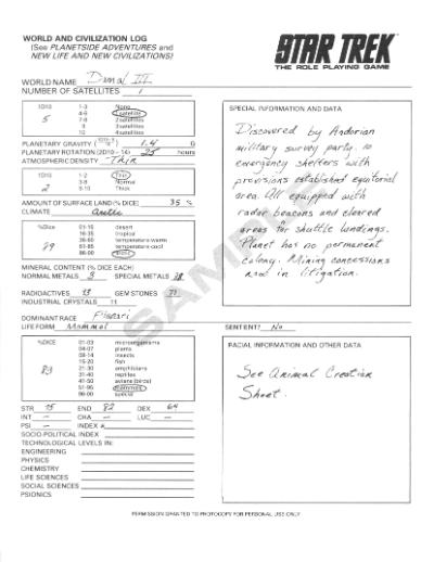 Star Trek RPG: Game Master’s Screen: Star Trek II: The Wrath of Khan (FASA 2802)