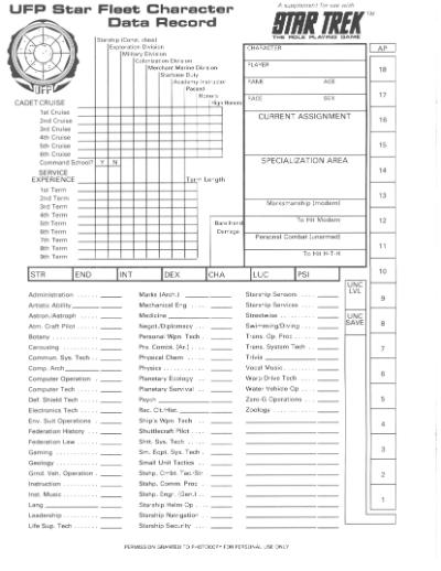 Star Trek RPG: Game Master’s Screen: Star Trek II: The Wrath of Khan (FASA 2802)