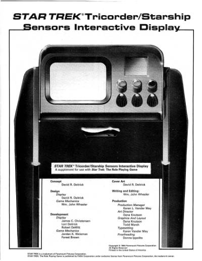 Star Trek RPG: Tricorder - Starship Sensors Interactive Displays (2803)