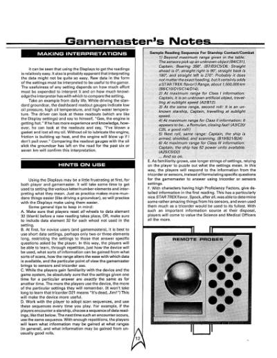 Star Trek RPG: Tricorder - Starship Sensors Interactive Displays (2803)