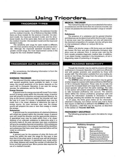Star Trek RPG: Tricorder - Starship Sensors Interactive Displays (2803)