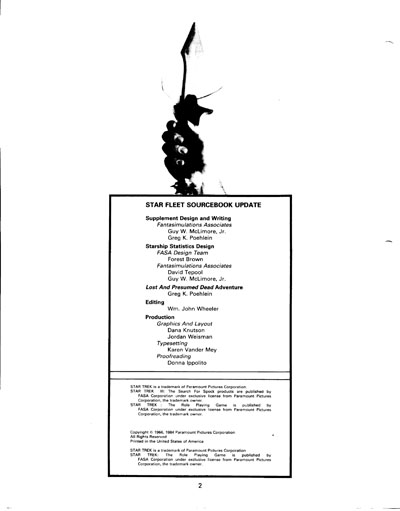 FASA Star Trek III Sourcebook Update