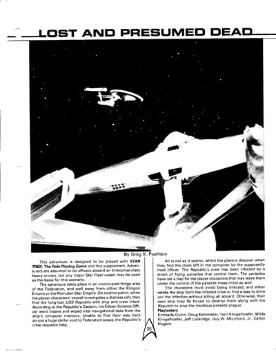 FASA Star Trek III Sourcebook Update