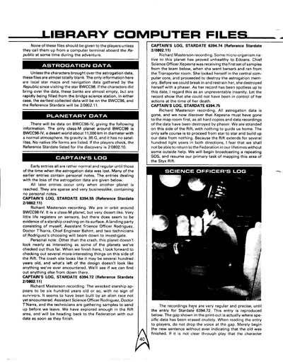 FASA Star Trek III Sourcebook Update
