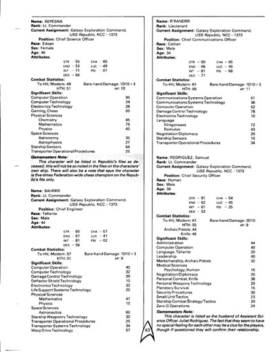 FASA Star Trek III Sourcebook Update