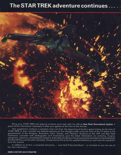 FASA Star Trek III Sourcebook Update