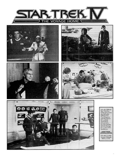 FASA Star Trek IV: The Voyage Home Sourcebook Update