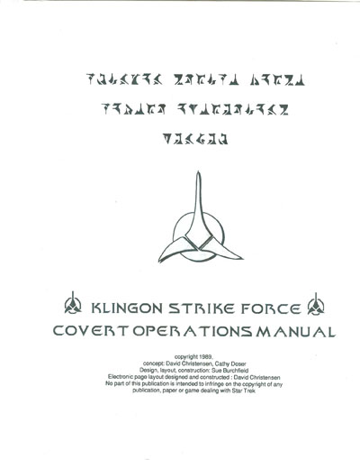 Klingon Covert Operations Manual