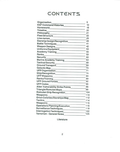 Klingon Covert Operations Manual