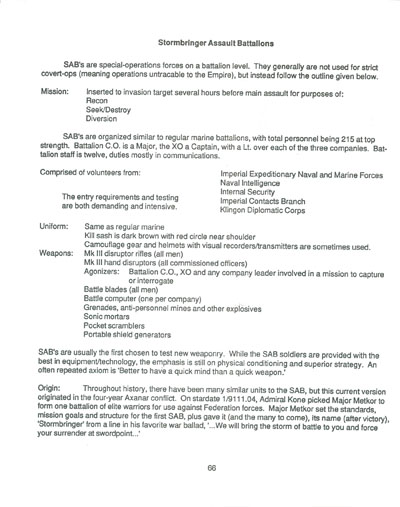 Klingon Covert Operations Manual