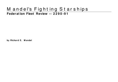 Mandel's Federation Fleet Review