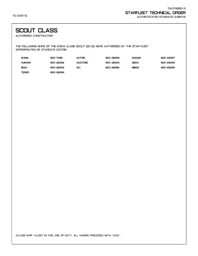 Star Fleet Ships of the FASA Role-Playing Game (Datapack 01)