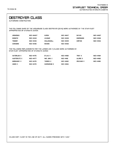 Star Fleet Ships of the FASA Role-Playing Game (Datapack 01)