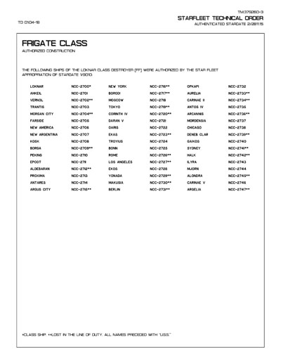 Star Fleet Ships of the FASA Role-Playing Game (Datapack 01)