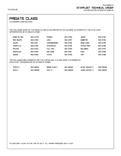Star Fleet Ships of the FASA Role-Playing Game (Datapack 01)