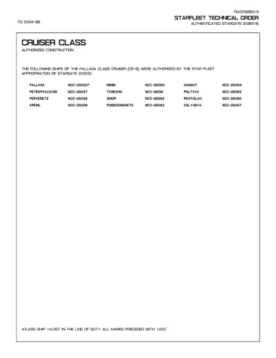 Star Fleet Ships of the FASA Role-Playing Game (Datapack 01)